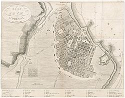 План Одессы в 1814 году